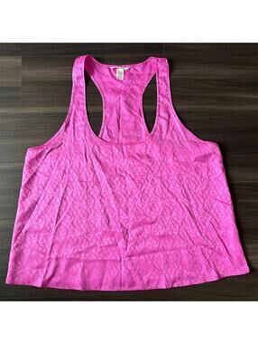 Victoria's Secret Top Women's Size XL Fuschia Flowy Racerback Sleeveless VS